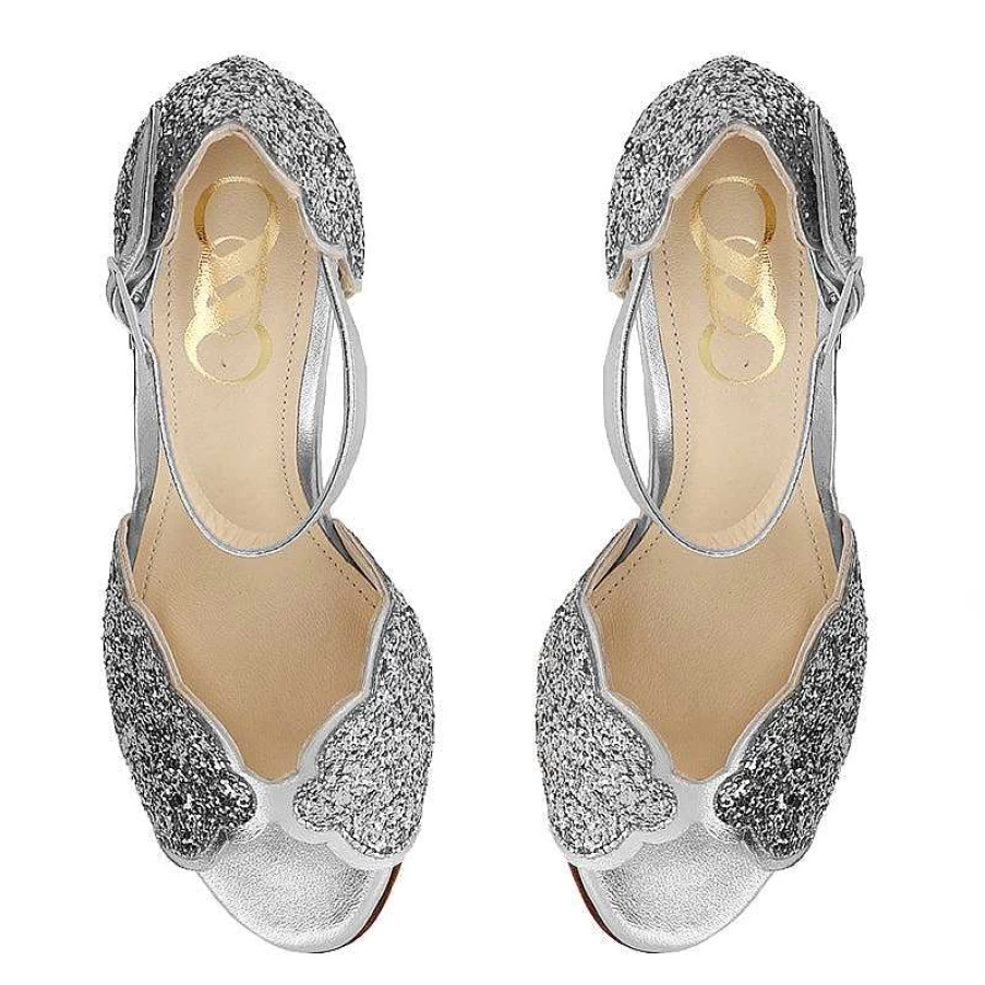 Chamberlan Women's Miss Palmyre Silver Sandals – Elegant & Comfortable Footwear