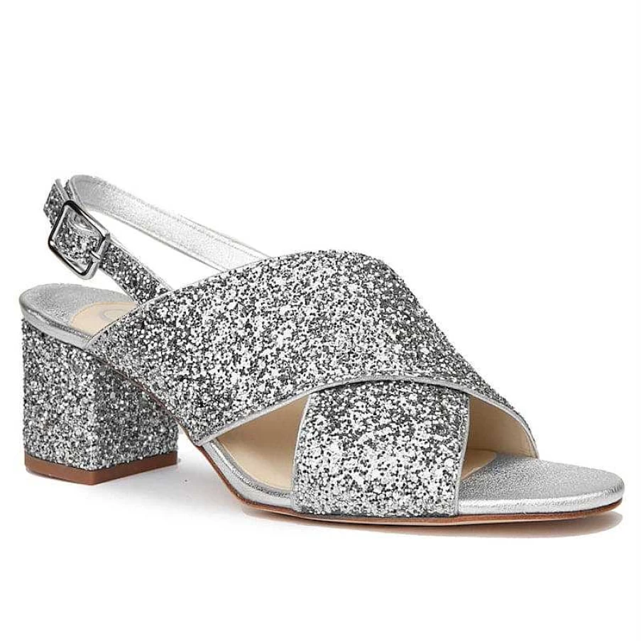 Chamberlan Women's Tres Beau Rivage Silver Sandals – Elegant Beach Footwear