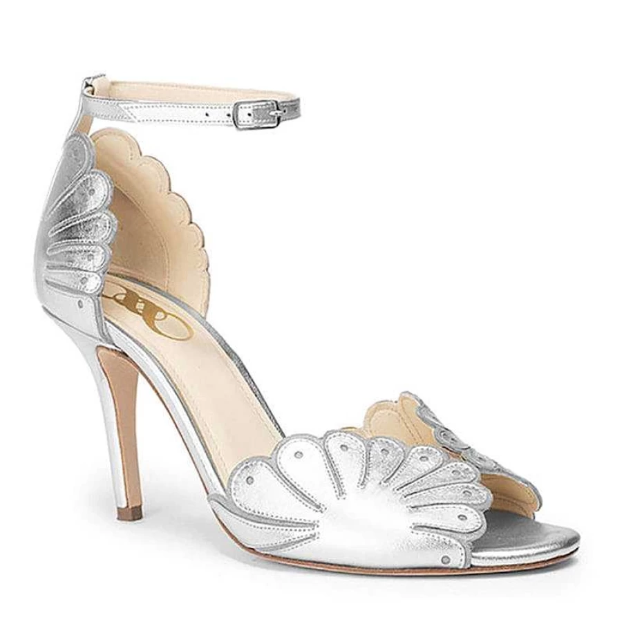 Chamberlan Women's Cabourg Silver Gladiator Sandals – Elegant Summer Footwear