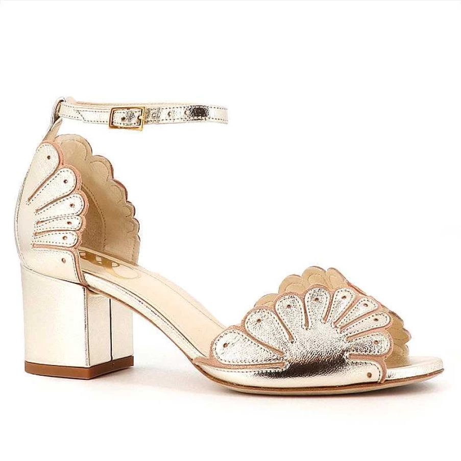 Chamberlan Women's Cabourg Champagne Sandals - Elegant & Comfortable Wedding Party Shoes