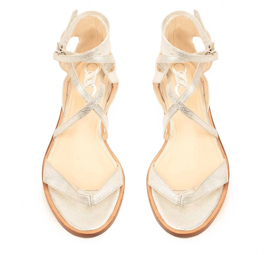 Chamberlan Women's Gaia Champagne Sandals – Elegant & Comfortable Footwear