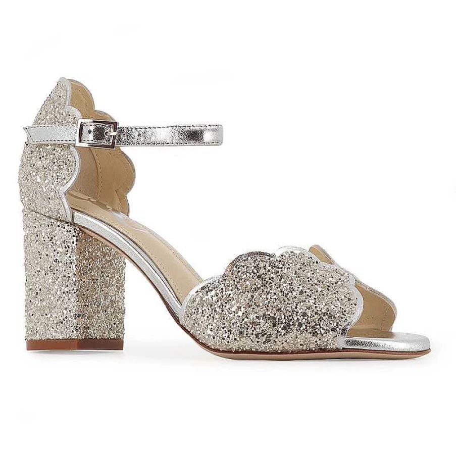 Chamberlan Women's Miss Palmyre White Gold Sandals – Elegant Comfort for Every Occasion