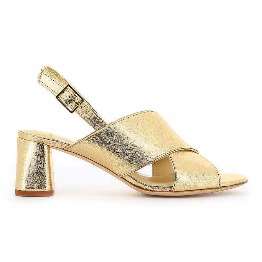 Chamberlan Women's Tres Beau Rivage Sandals in Yellow Gold | Stylish Beach Footwear