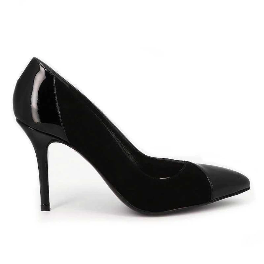 Chamberlan Women's Black Rivoli Pumps - C'Est Noir Elegant Heels