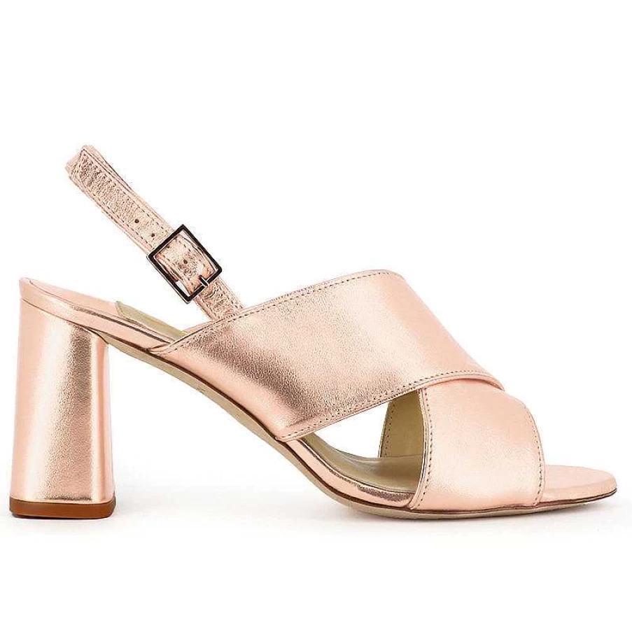 Chamberlan Women's Tres Beau Rivage Rose Gold Sandals - Elegant Beach Footwear