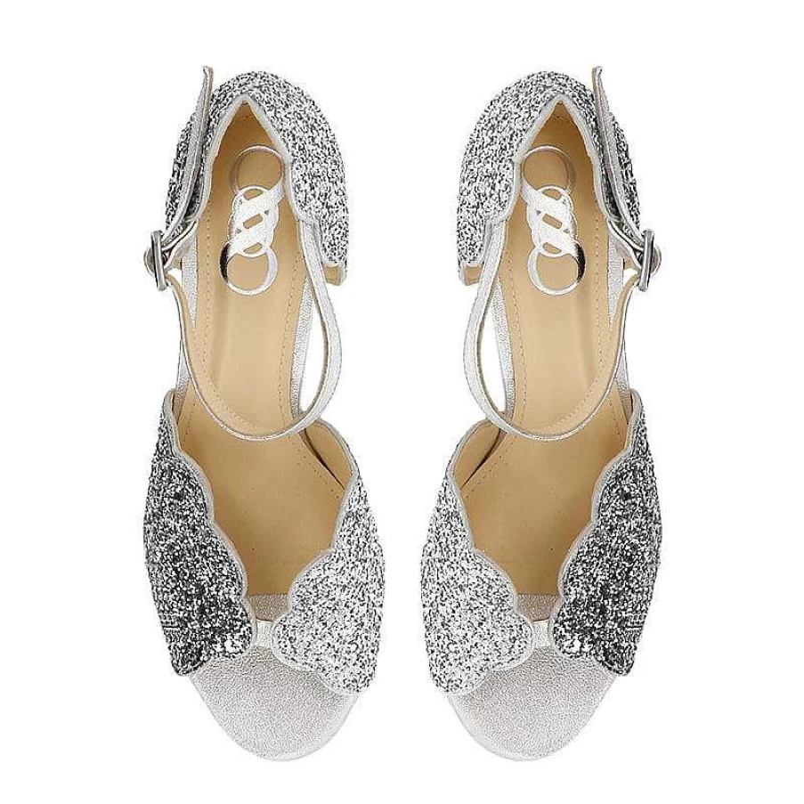 Chamberlan Women's Miss Palmyre Silver Sandals – Elegant & Comfortable Footwear