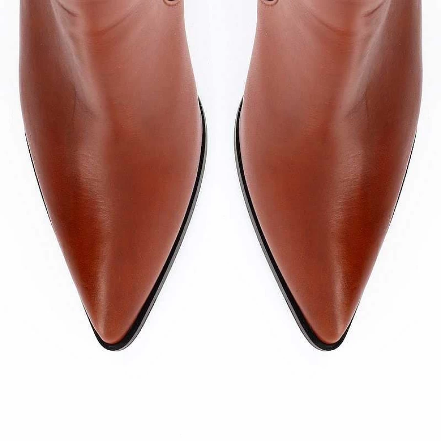 Chamberlan Women's Dumas Cognac Ankle Boots - Stylish Leather Booties for Women