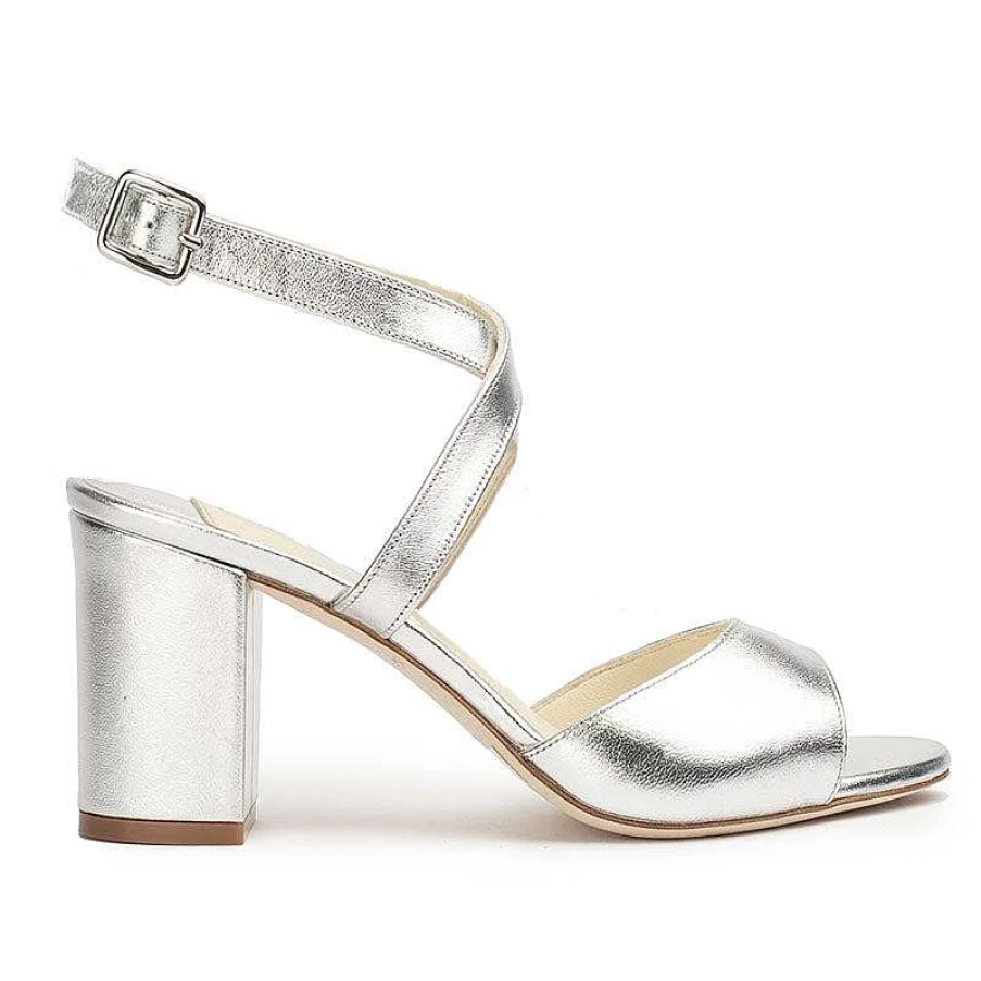 Chamberlan Women's Pompidou Silver Sandals – Stylish Comfort for Everyday Wear