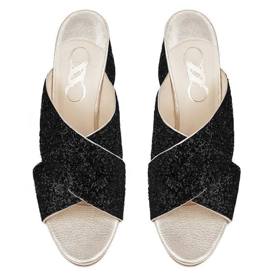 Chamberlan Women's Beau Rivage Mules in Black - C'Est Noir Style