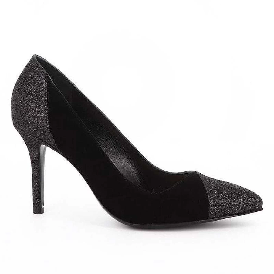 Chamberlan Women's Black Rivoli Pumps - C'Est Noir Elegant Heels