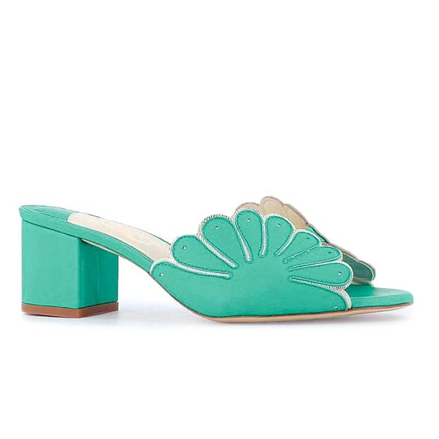 Chamberlan Women's Cabourg Water Mint Mules | Comfortable Slip-On Slides