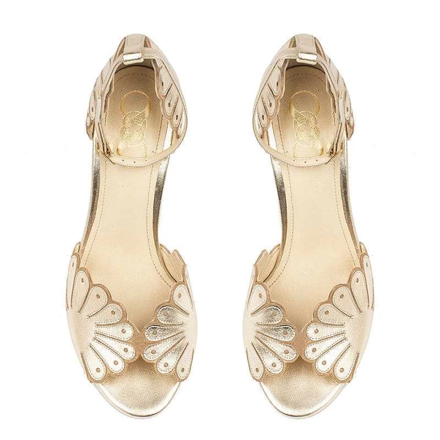 Chamberlan Women's Cabourg Champagne Sandals - Elegant & Comfortable Wedding Party Shoes