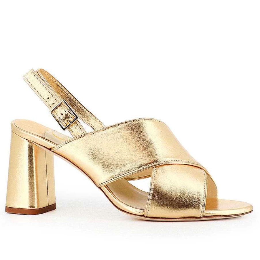 Chamberlan Women's Tres Beau Rivage Yellow Gold Sandals
