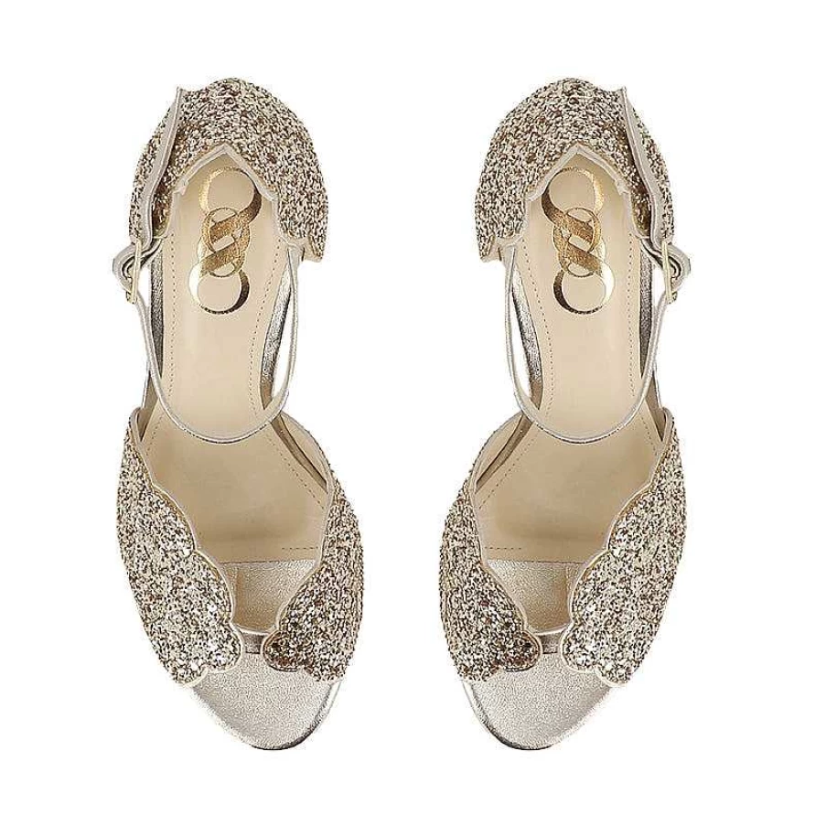 Chamberlan Women's Miss Palmyre Champagne Sandals – Elegant Comfort & Style