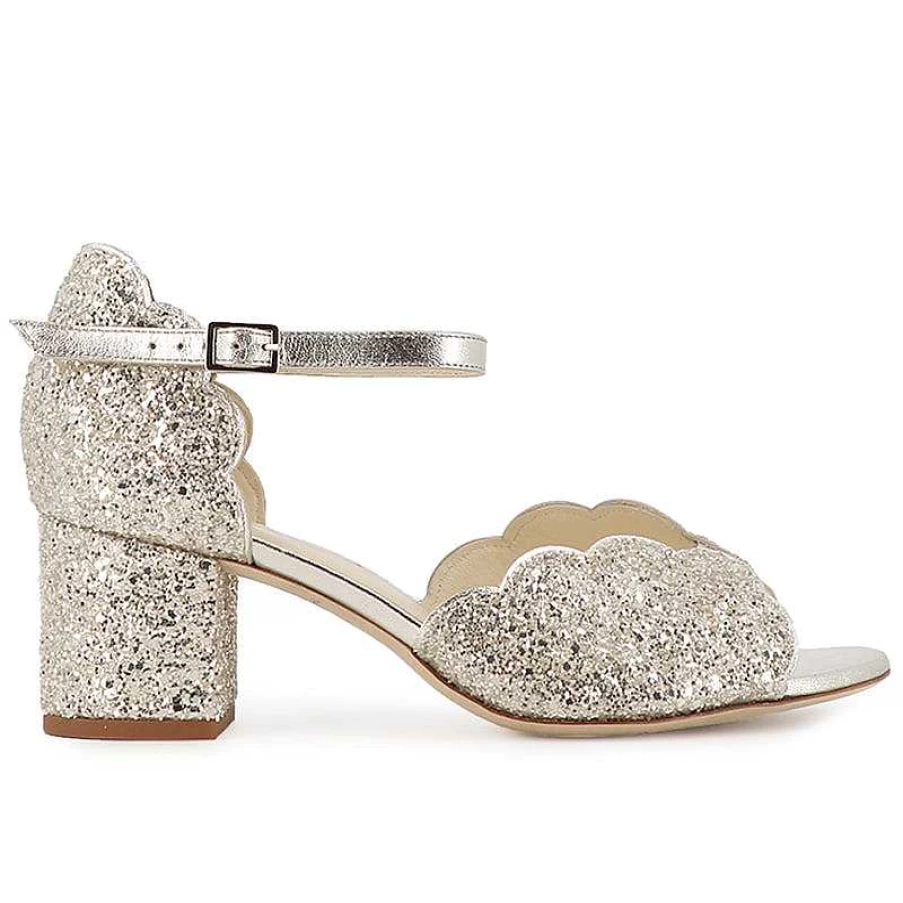 Chamberlan Women's Miss Palmyre White Gold Sandals – Elegant Luxury Footwear