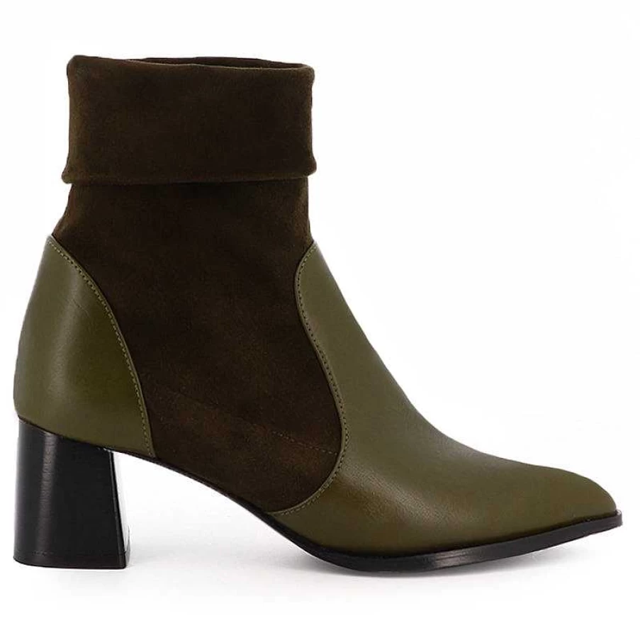 Chamberlan Women's Artemis Olive Ankle Boots - Stylish & Comfortable Leather Booties for Women