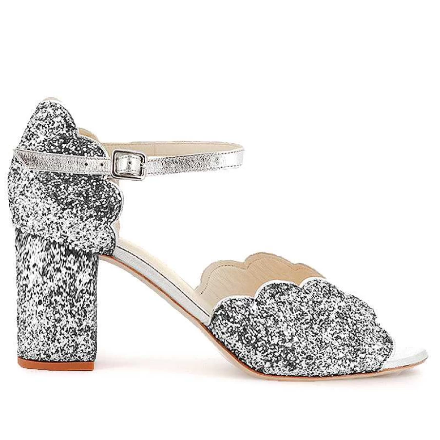 Chamberlan Women's Palmyre Silver Sandals – Elegant & Comfortable Footwear