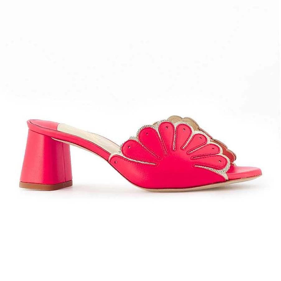 Chamberlan Women's Cabourg Pink Glam Mules - Stylish Comfort Slide Sandals
