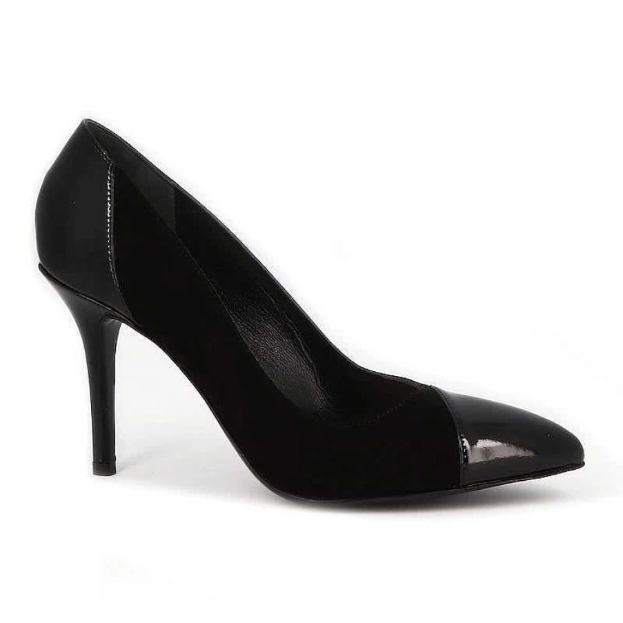 Chamberlan Women's Black Rivoli Pumps - C'Est Noir Elegant Heels