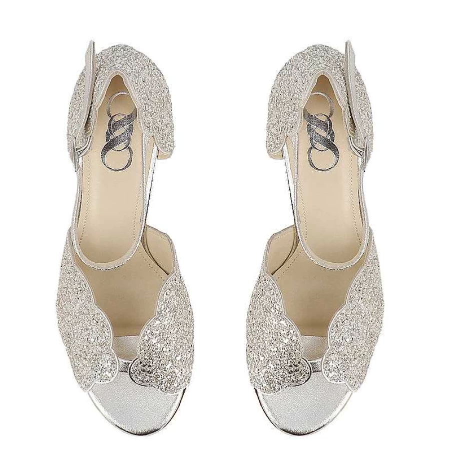 Chamberlan Women's Miss Palmyre White Gold Sandals – Elegant Luxury Footwear