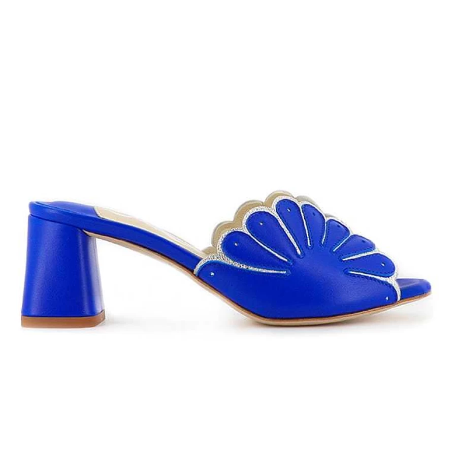Chamberlan Women's Cabourg Blue Mules - Toi Collection