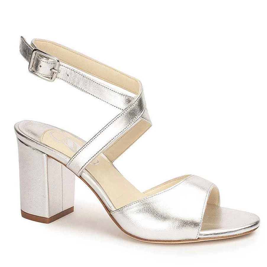 Chamberlan Women's Pompidou Silver Sandals – Stylish Comfort for Everyday Wear