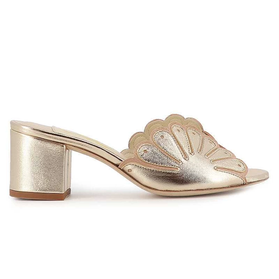 Chamberlan Women's Cabourg Champagne Mules - Elegant Slip-On Shoes