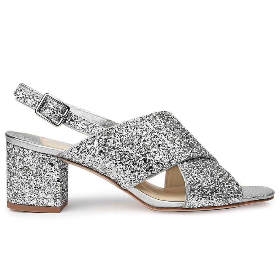 Chamberlan Women's Tres Beau Rivage Silver Sandals - Elegant Beach Footwear
