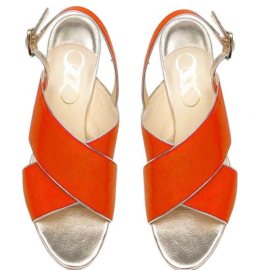 Chamberlan Women's Tres Beau Rivage Orange Sandals – Stylish Comfort for Summer