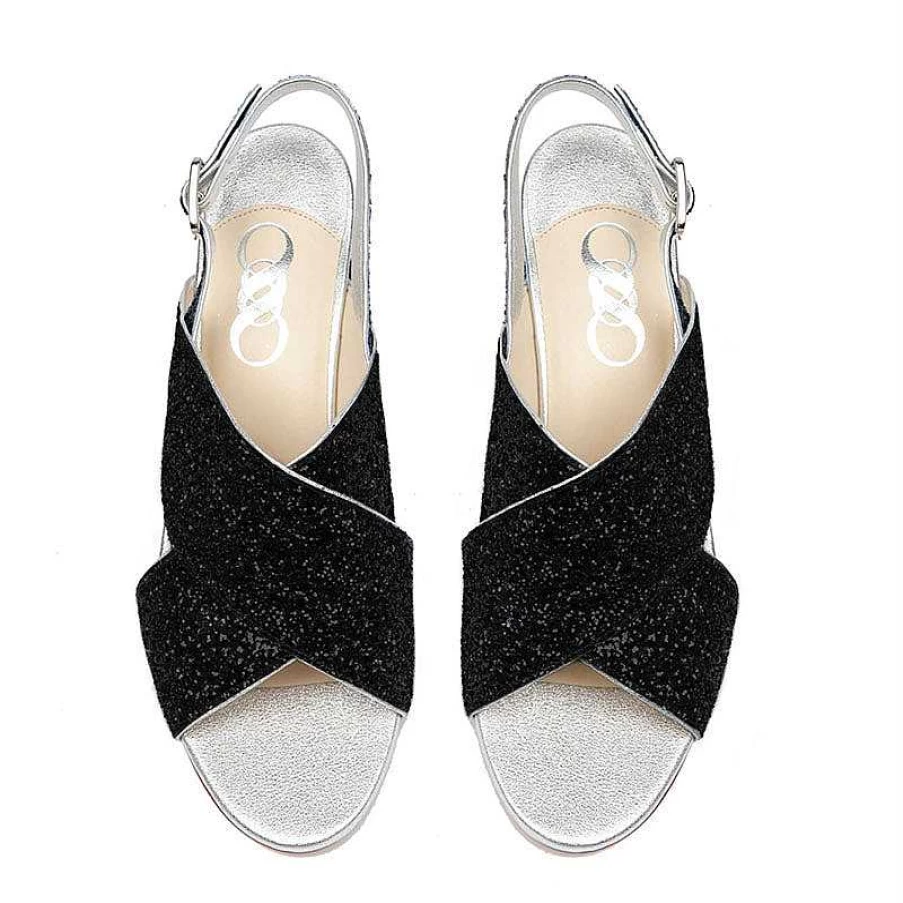 Chamberlan Women's Tres Beau Rivage Sandals in Black C'Est Noir - Stylish Comfort for Everyday Wear