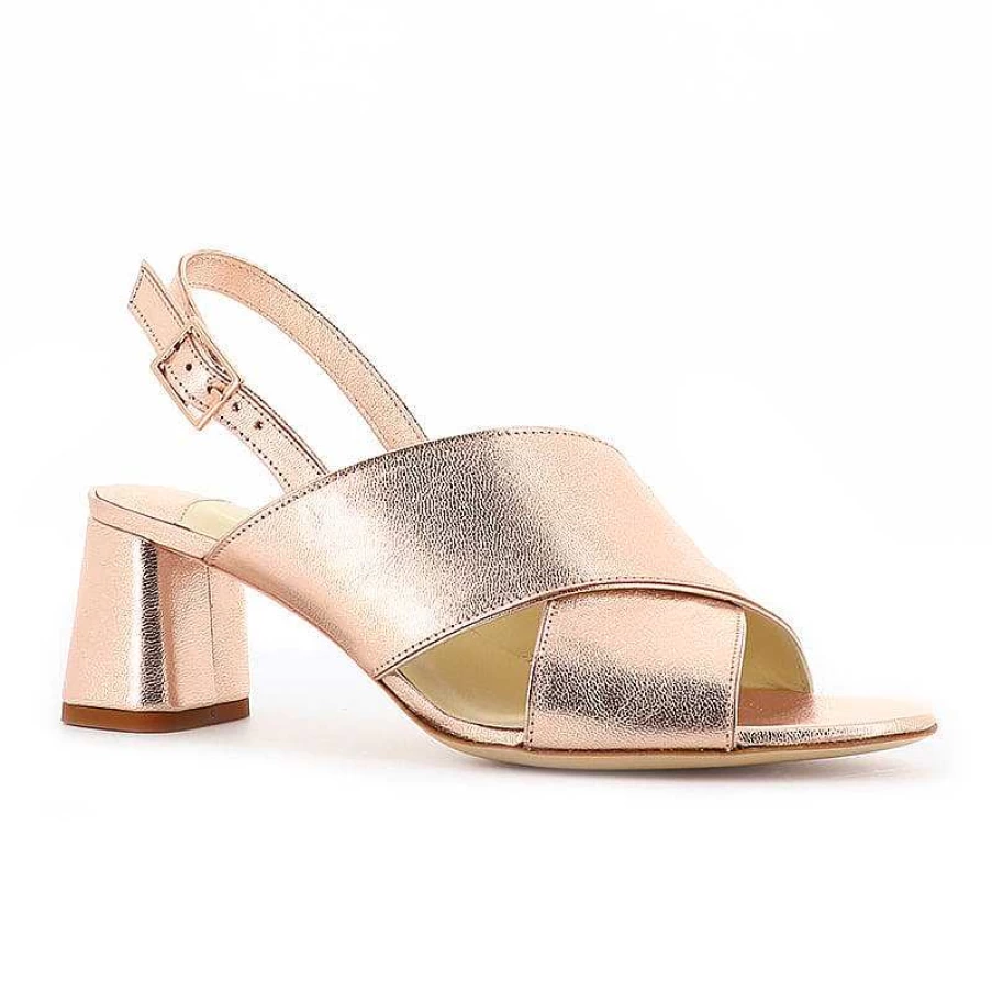 Chamberlan Women's Tres Beau Rivage Rose Gold Sandals – Elegant Comfort for Every Occasion