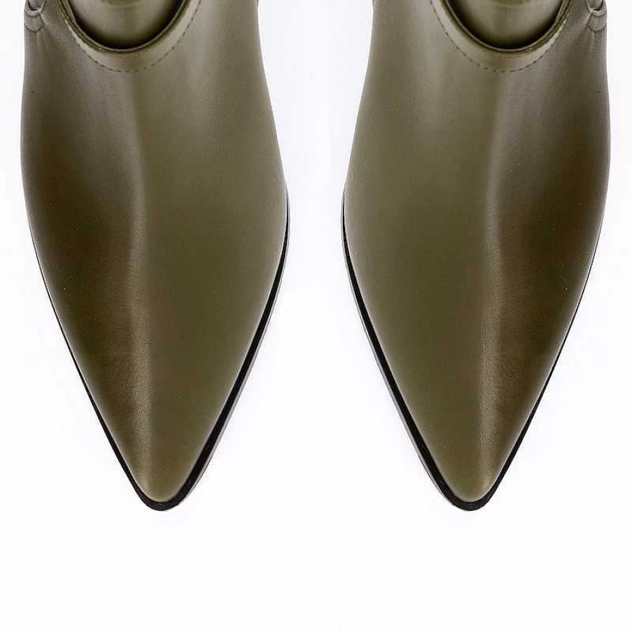 Chamberlan Women's Marceau Olive Ankle Boots – Stylish & Comfortable Leather Booties for Women