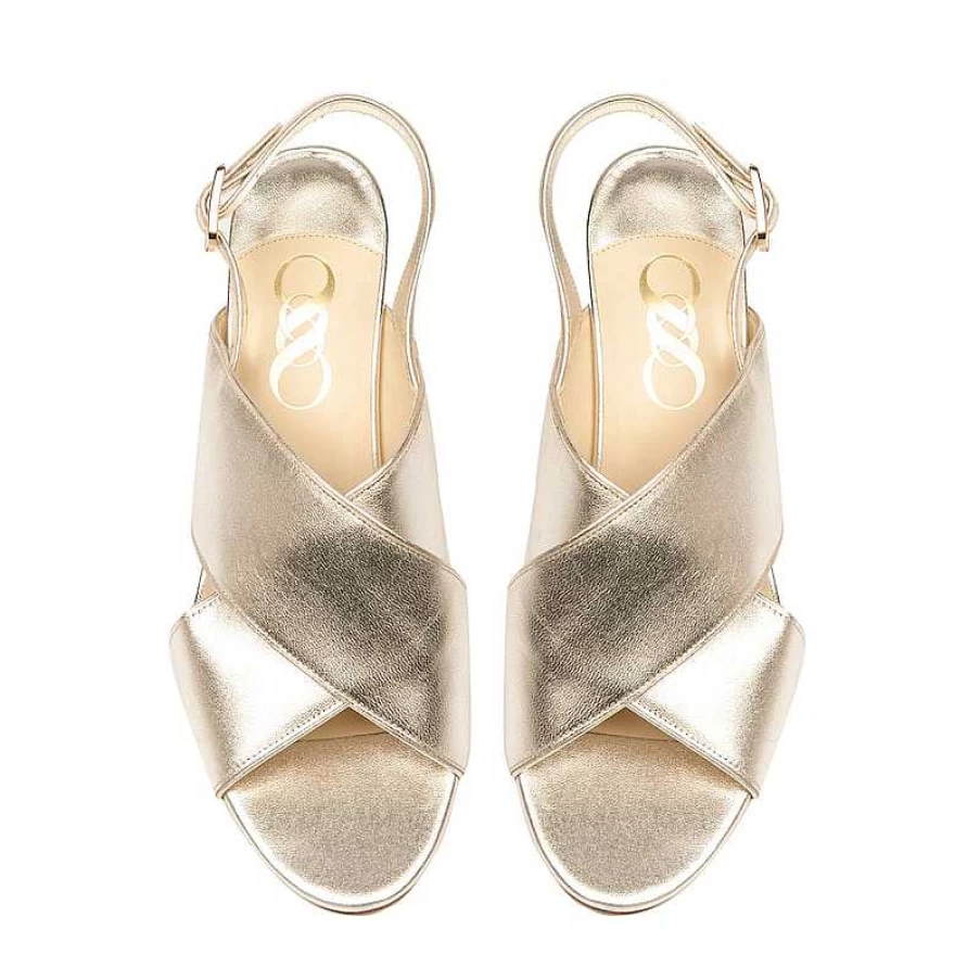 Chamberlan Women's Tres Beau Rivage Champagne Sandals - Elegant Comfort & Style