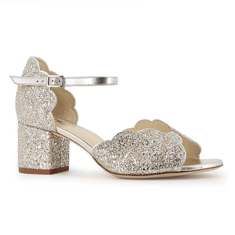 Chamberlan Women's Miss Palmyre White Gold Sandals – Elegant Luxury Footwear