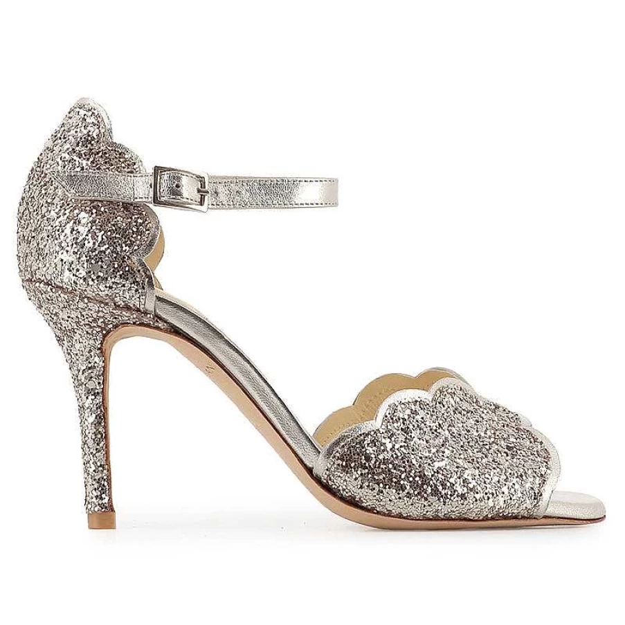 Chamberlan Women's Miss Palmyre White Gold Sandals – Elegant Luxury Footwear