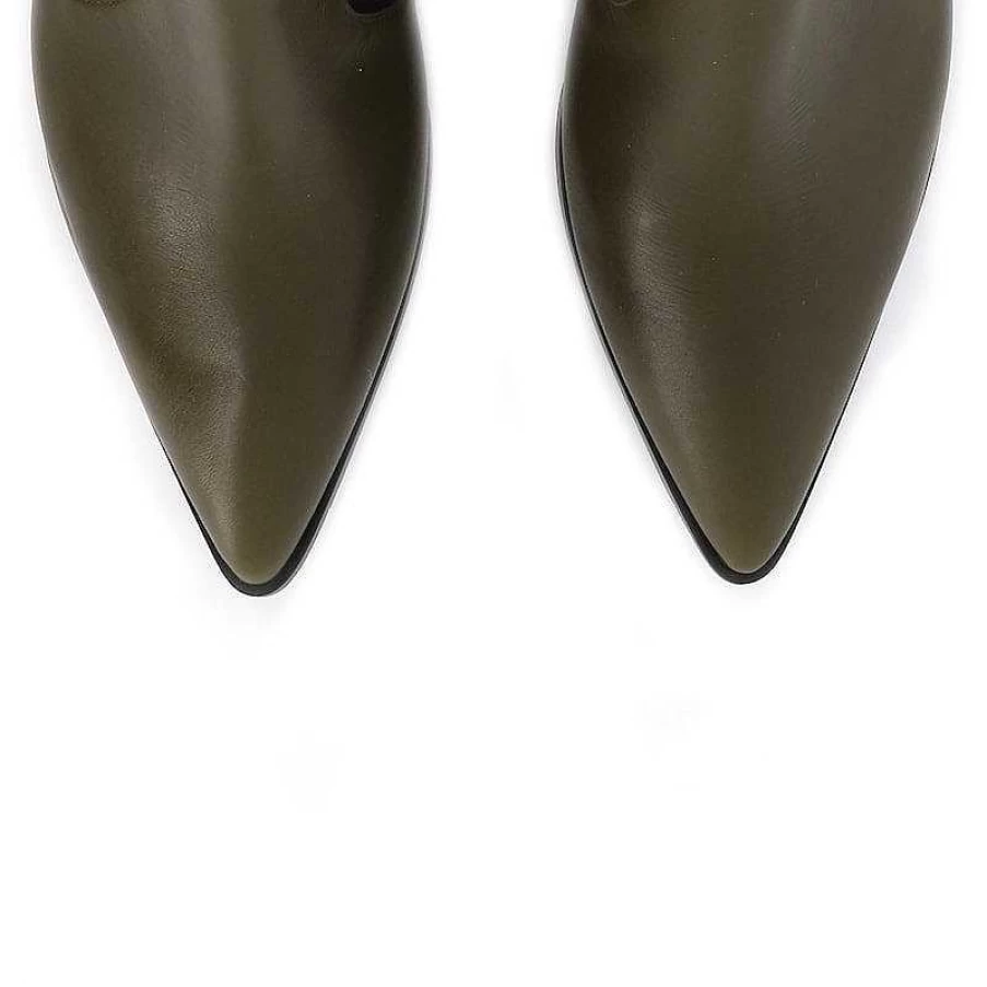 Chamberlan Women's Artemis Olive Ankle Boots - Stylish & Comfortable Leather Booties for Women