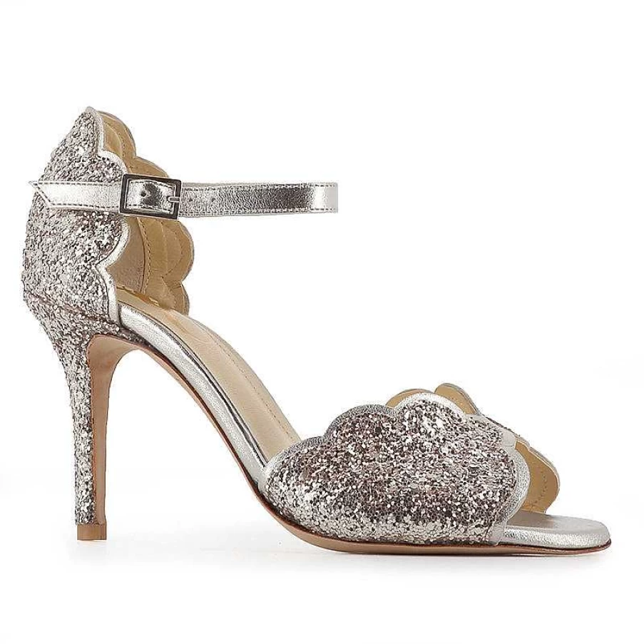 Chamberlan Women's Miss Palmyre White Gold Sandals – Elegant Luxury Footwear