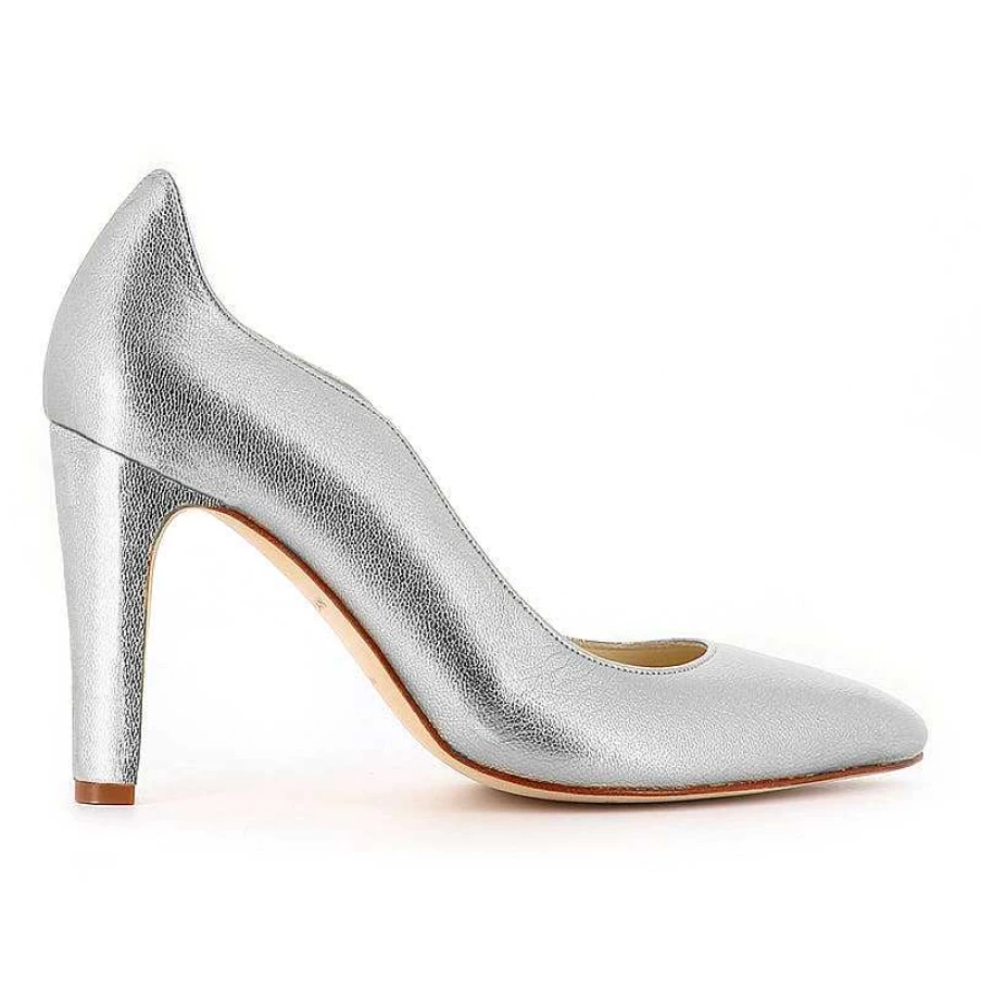 Chamberlan Women's Burdigala Silver Pumps - Elegant Metallic Heels for Women