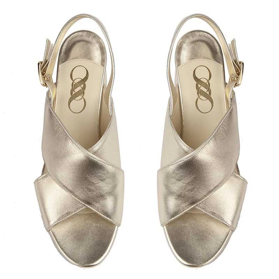 Chamberlan Women's Tres Beau Rivage Champagne Sandals - Elegant Comfort & Style