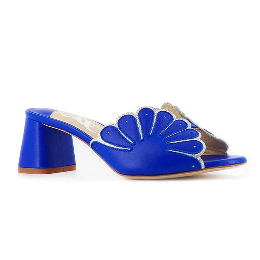 Chamberlan Women's Cabourg Blue Mules - Toi Collection
