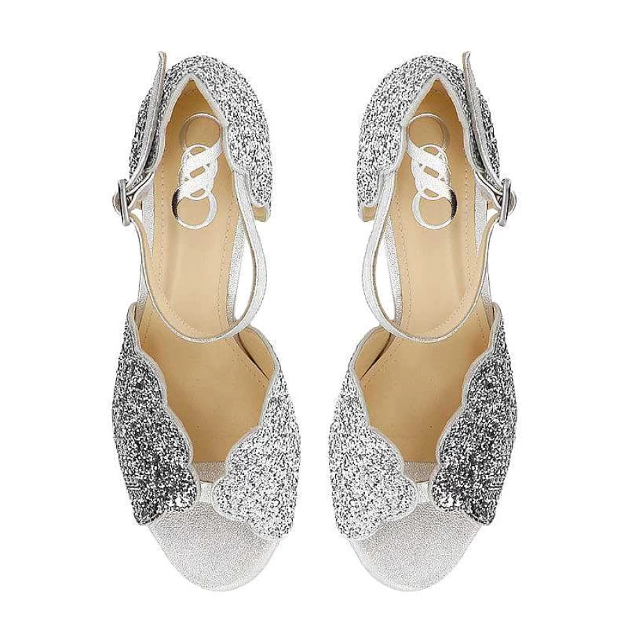 Chamberlan Women's Palmyre Silver Sandals – Elegant & Comfortable Footwear