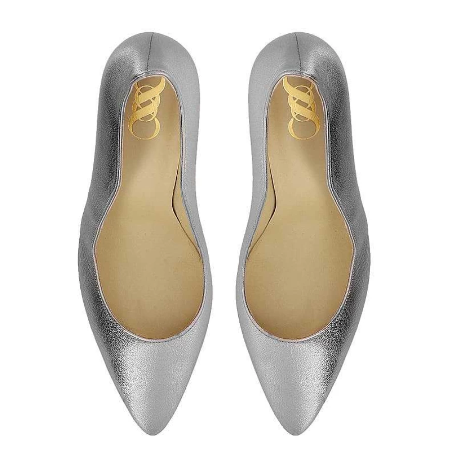 Chamberlan Women's Burdigala Silver Pumps - Elegant Metallic Heels for Women