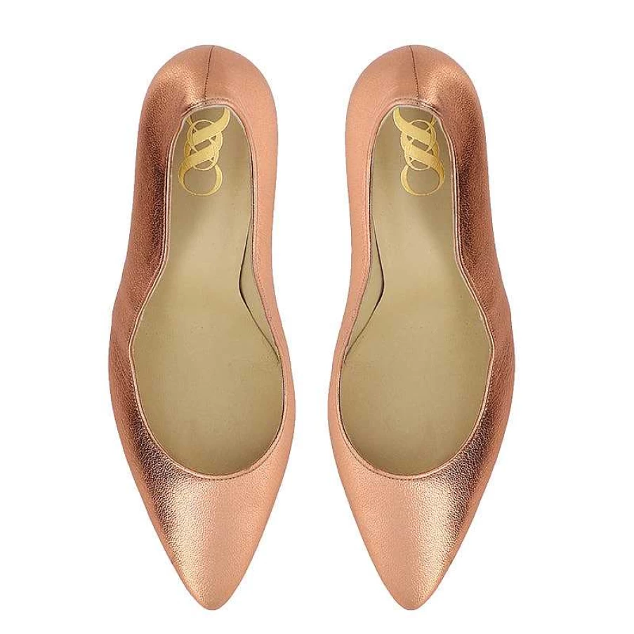 Chamberlan Women's Burdigala Rose Gold Pumps - Elegant High Heel Shoes for Ladies