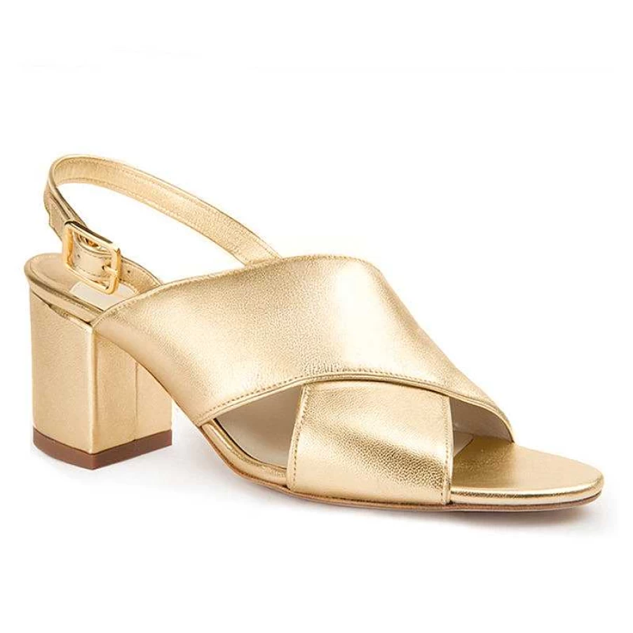 Chamberlan Women's Tres Beau Rivage Sandals in Yellow Gold | Stylish Comfort Footwear